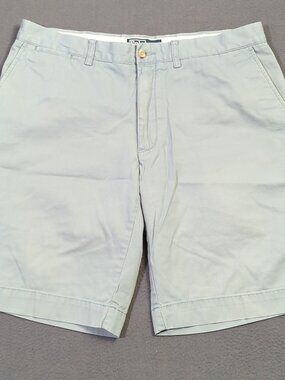 Polo Ralph Lauren Shorts Men's 36 Light Blue Cotton Flat Front Preppy